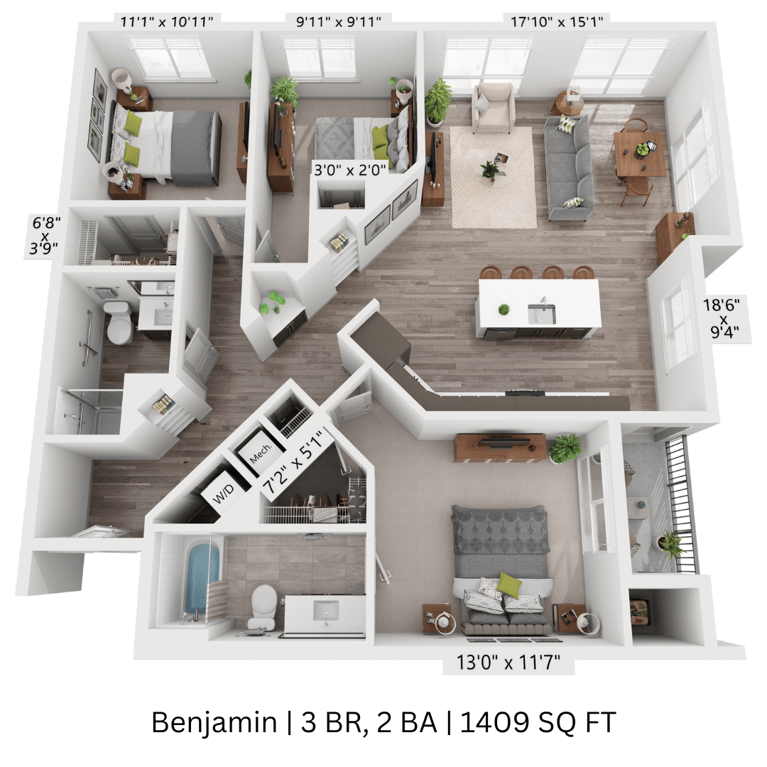 3 bedroom - benjamin