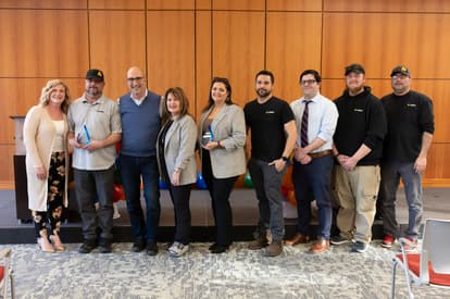 HAL Residential Team being awarded for safety 